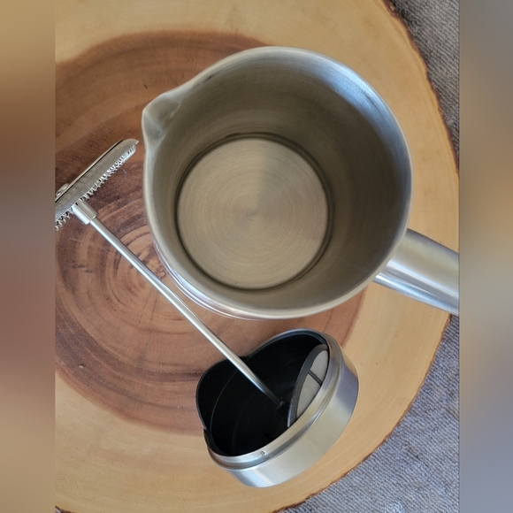 Bonjour Stainless Coffee French Press/Creamer RARE Steampunk Modern Retro - Picture 12 of 16